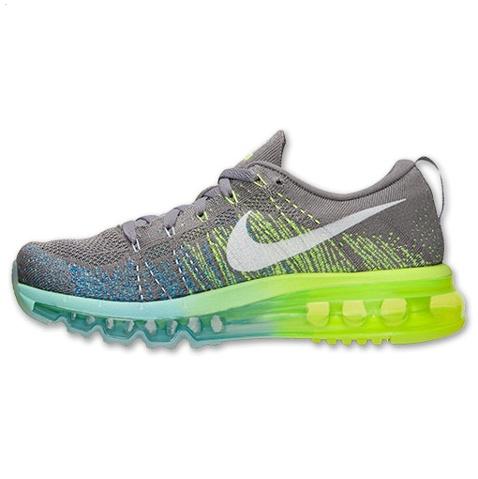 Nike Flyknit Air Max Womens Shoes Gray Yellow White Discount